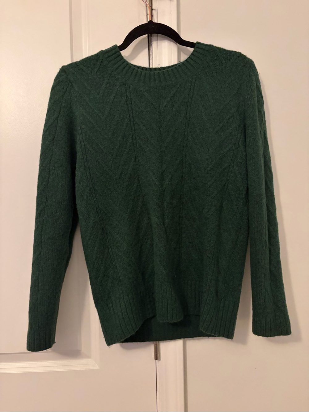 croft & barrow Forest Green Cable Crewneck Sweater